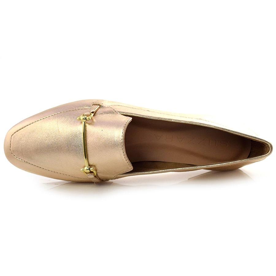 Loafer Feminino de Couro Suzzara 74704 Champagne 4