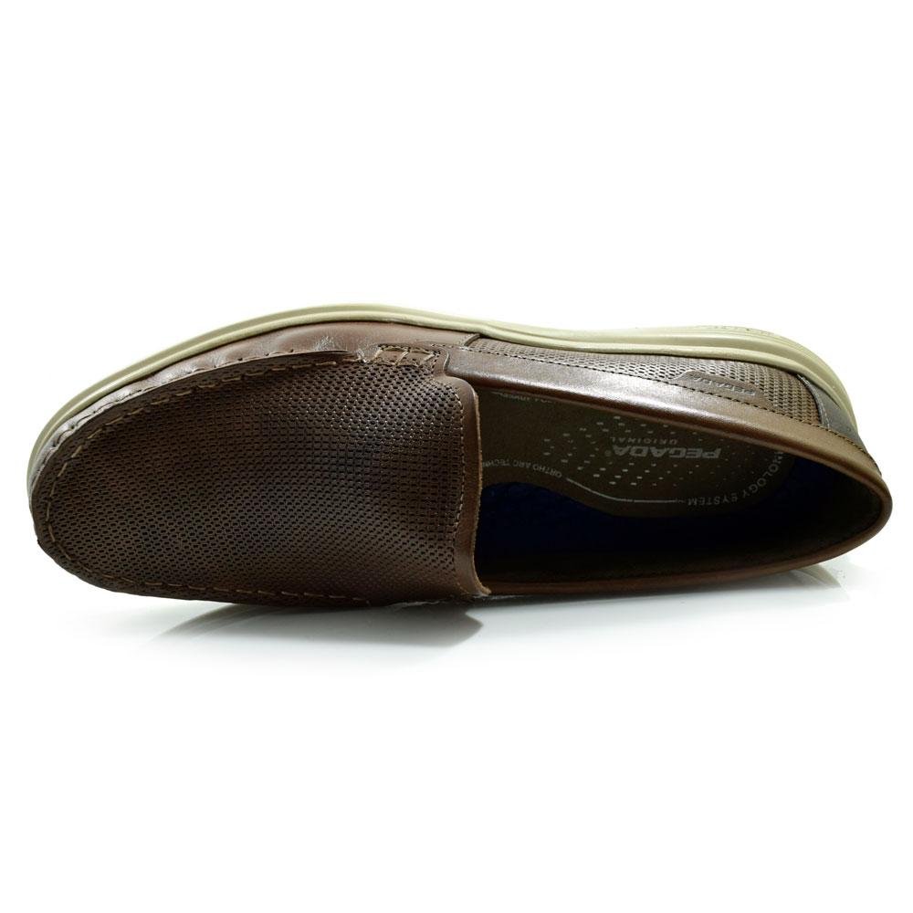 Mocassim de Couro Masculino Pegada 142202 Marrom 6