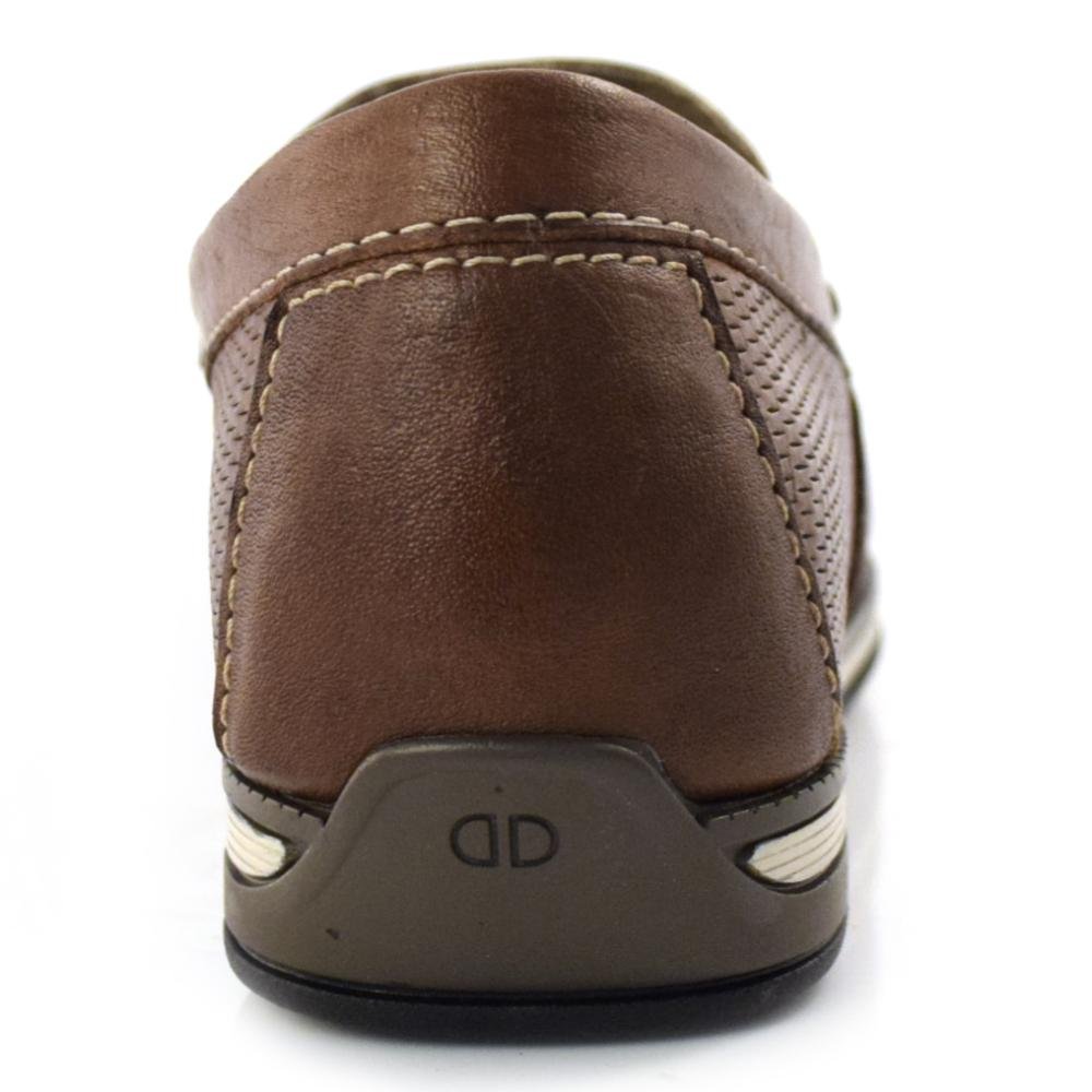 Mocassim Masculino de Couro Democrata 135201 Marrom 4
