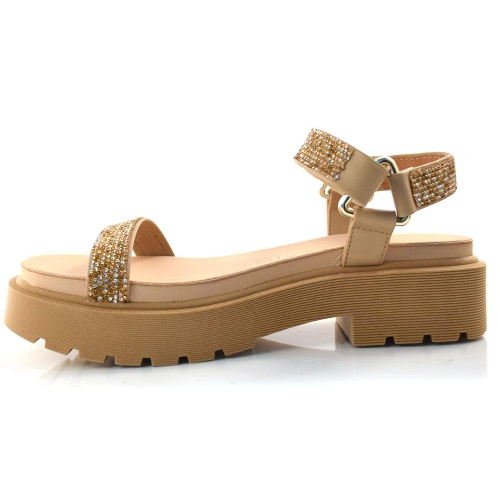 Papete Feminina Vizzano Strass 6499.103.7286 Bege 4