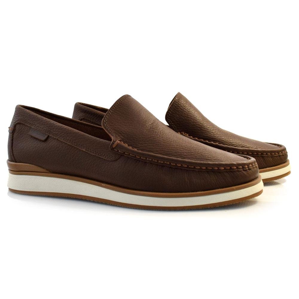Mocassim Masculino de Couro Free Way LUCA01 Marrom 2