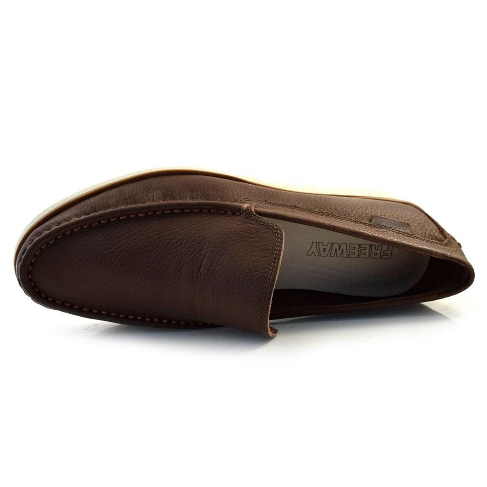 Mocassim Masculino de Couro Free Way LUCA01 Marrom 6