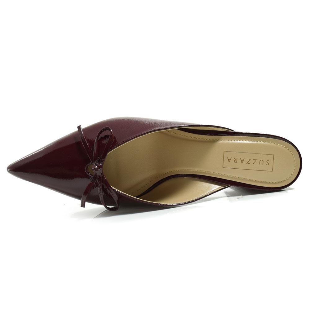 Mule de Couro e Salto Bloco Suzzara 528-8150 Bordô 6