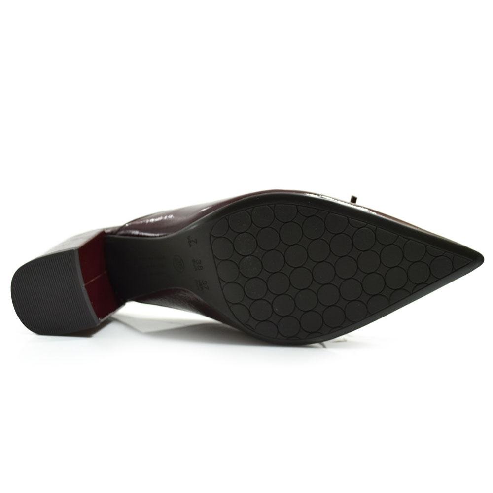 Mule de Couro e Salto Bloco Suzzara 528-8150 Bordô 7