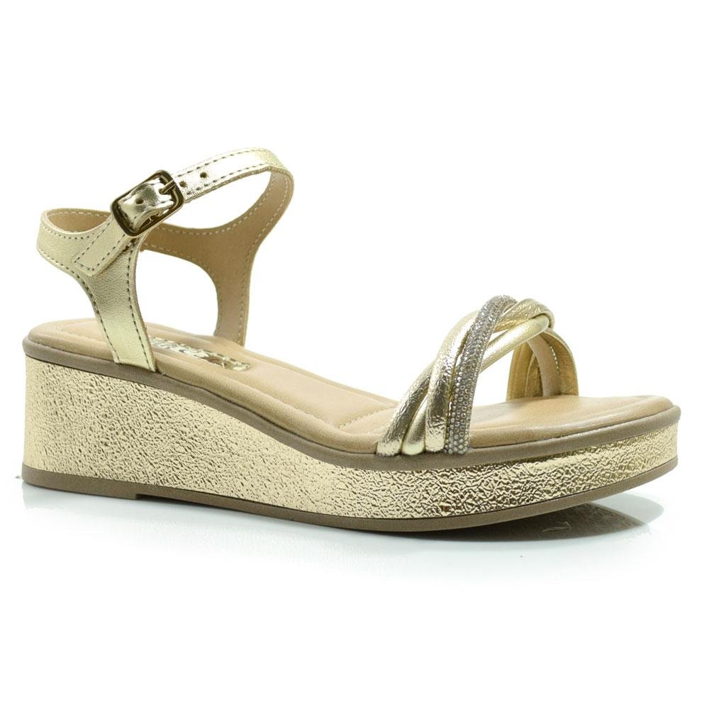 Sandália Anabela Infantil Pink Cats V4982