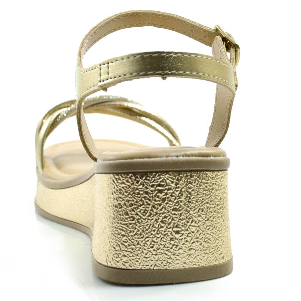 Sandália Anabela Infantil Pink Cats V4982 Dourado 4