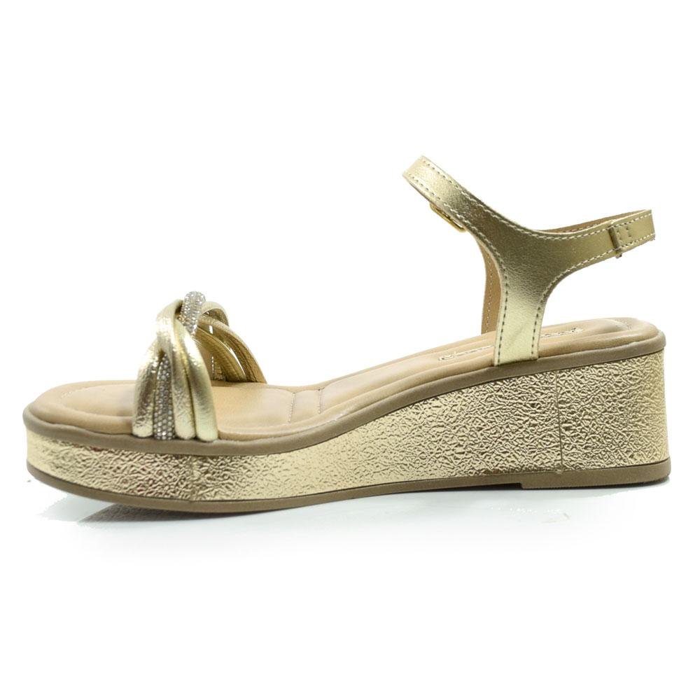 Sandália Anabela Infantil Pink Cats V4982 Dourado 5