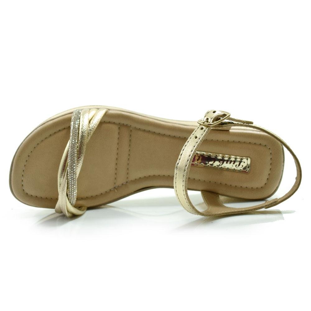 Sandália Anabela Infantil Pink Cats V4982 Dourado 6