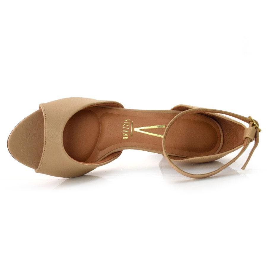 Sandália de Salto Bloco Vizzano 6262406-7286 Marrom 6