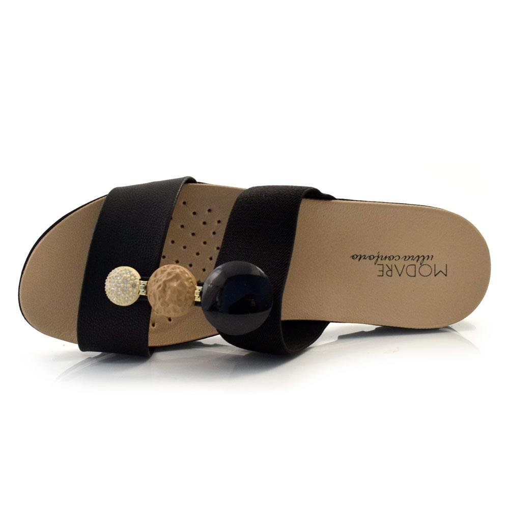 Sandália Flat Feminina Modare 7132.138.22454 Preto 6