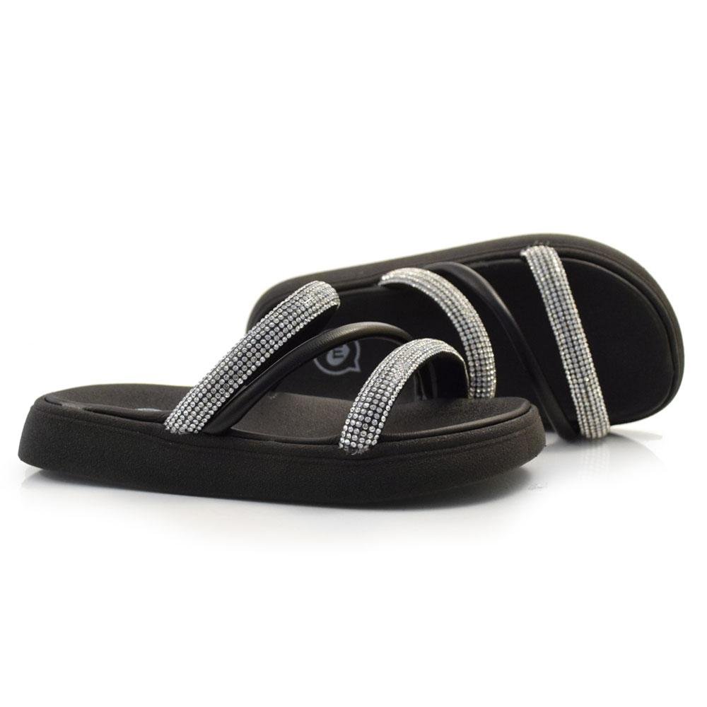 Sandália Flat Feminina Molekinha 2358.100.28245 Preto 2