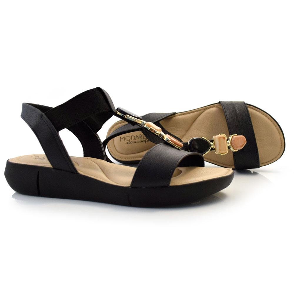 Sandália Flat Feminina Modare 7199.103.28630 Preto 2