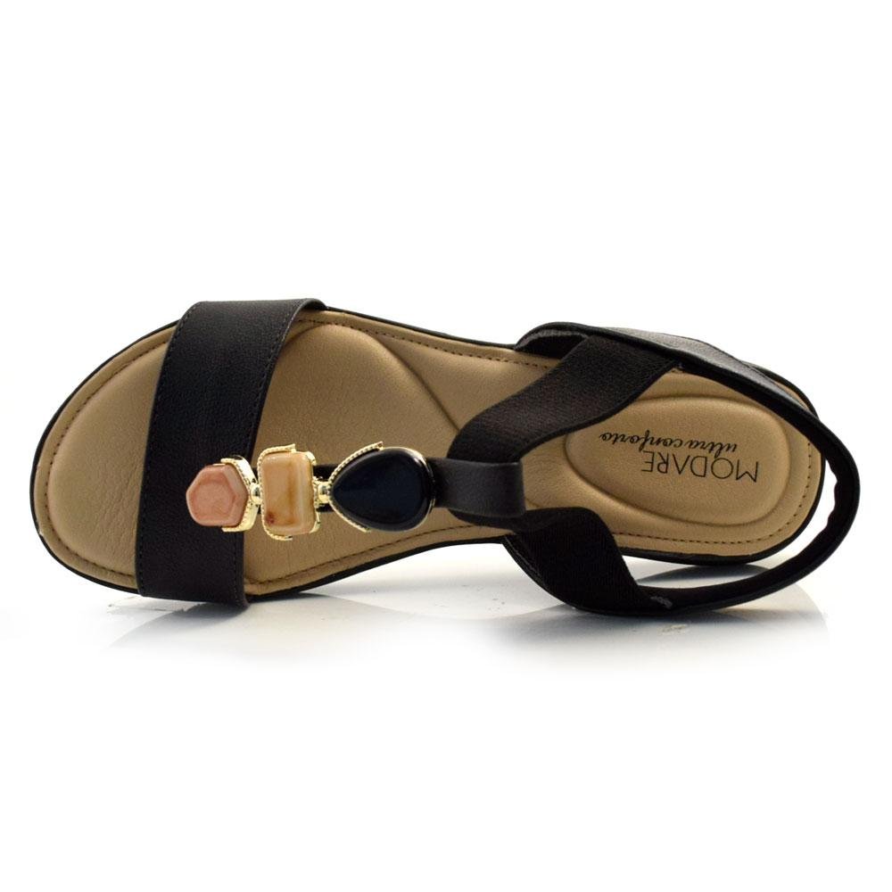 Sandália Flat Feminina Modare 7199.103.28630 Preto 6