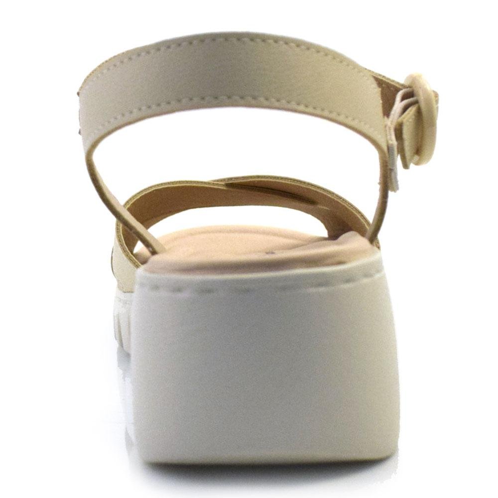 Sandália Anabela Feminina Modare 7197.101.21736 Creme 4