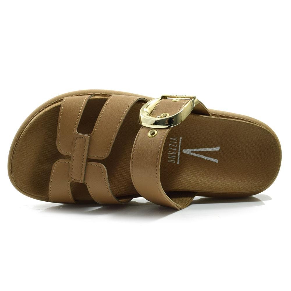 Sandália Flat Feminina Vizzano 6510.110.7286 Marrom 6