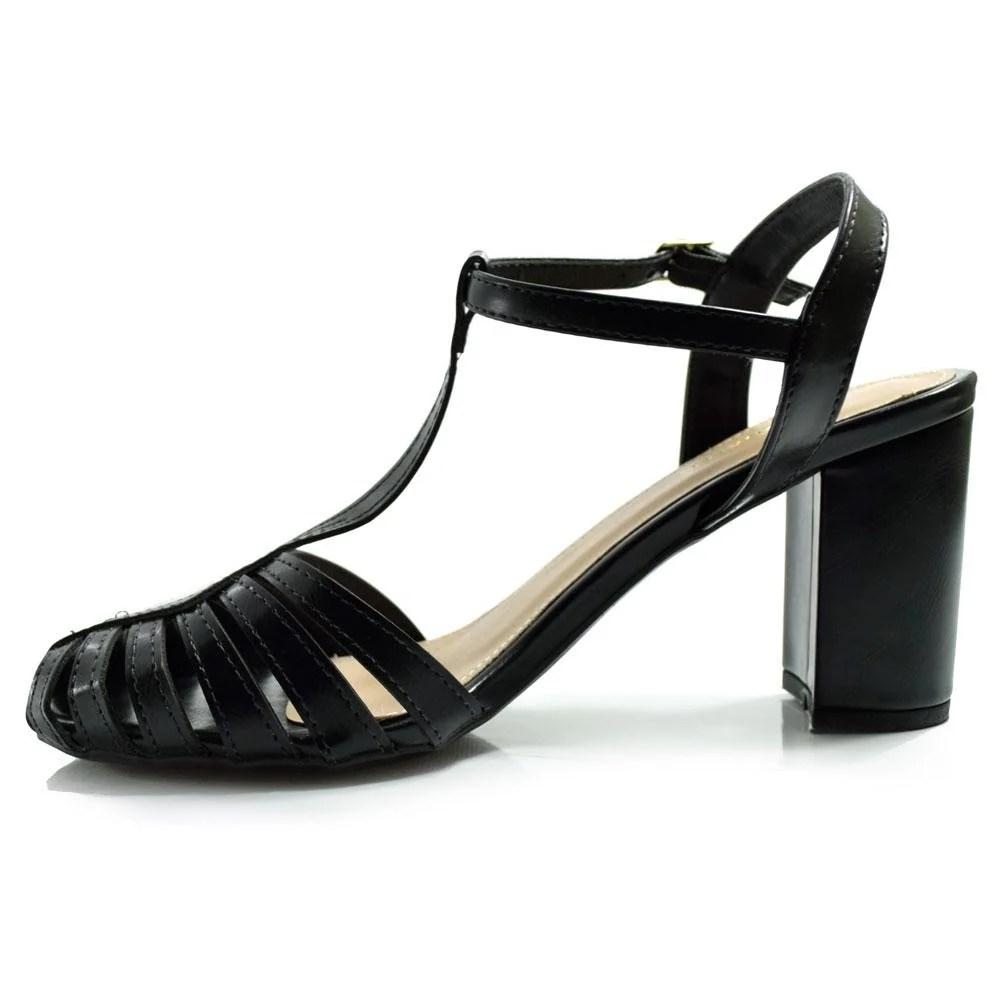 Sandália Fisherman de Salto Bloco Cazzualen 57.617 Preto 5