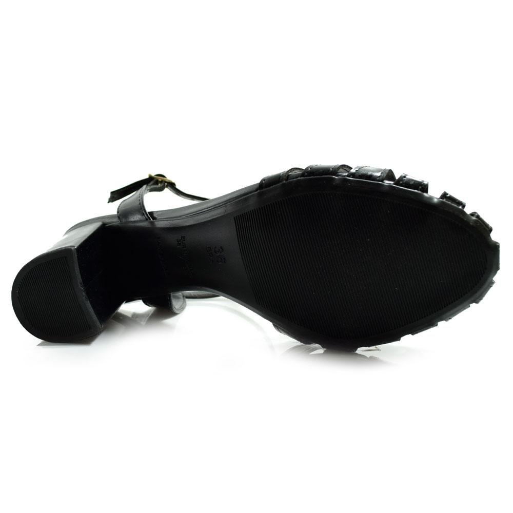 Sandália Fisherman de Salto Bloco Cazzualen 57.617 Preto 7