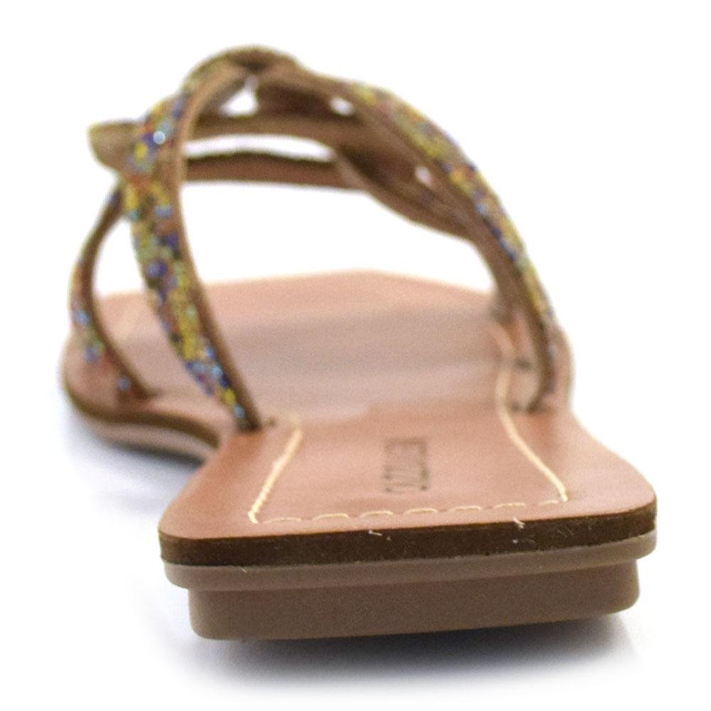 Sandália Rasteira Feminina Cazzualen 8045/9000 Marrom 4