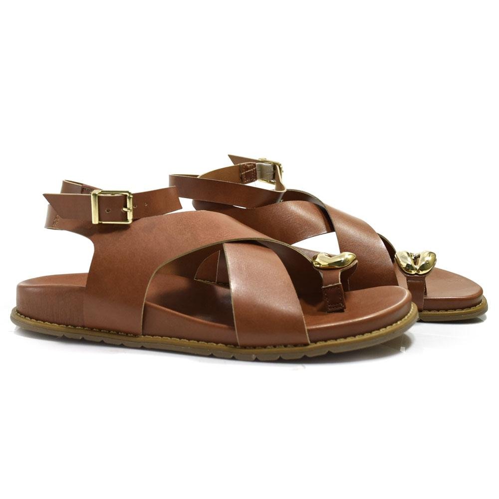 Sandália Flat Feminina Suzzara 780-634517 Marrom 2