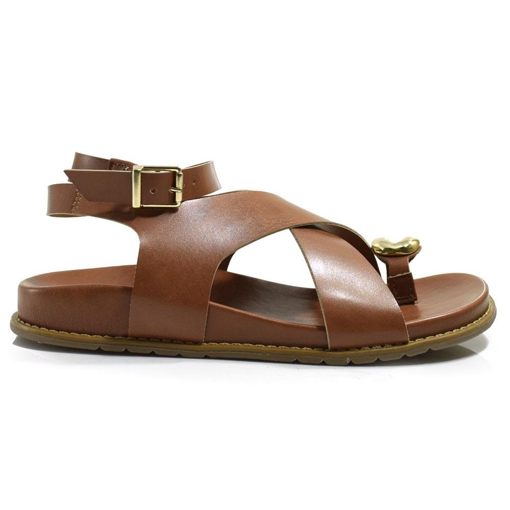 Sandália Flat Feminina Suzzara 780-634517 Marrom 3