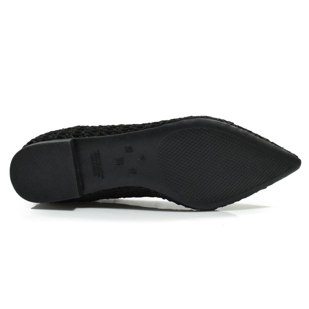 Sapatilha de Bico Fino Feminina Suzzara 373298 Preto 7