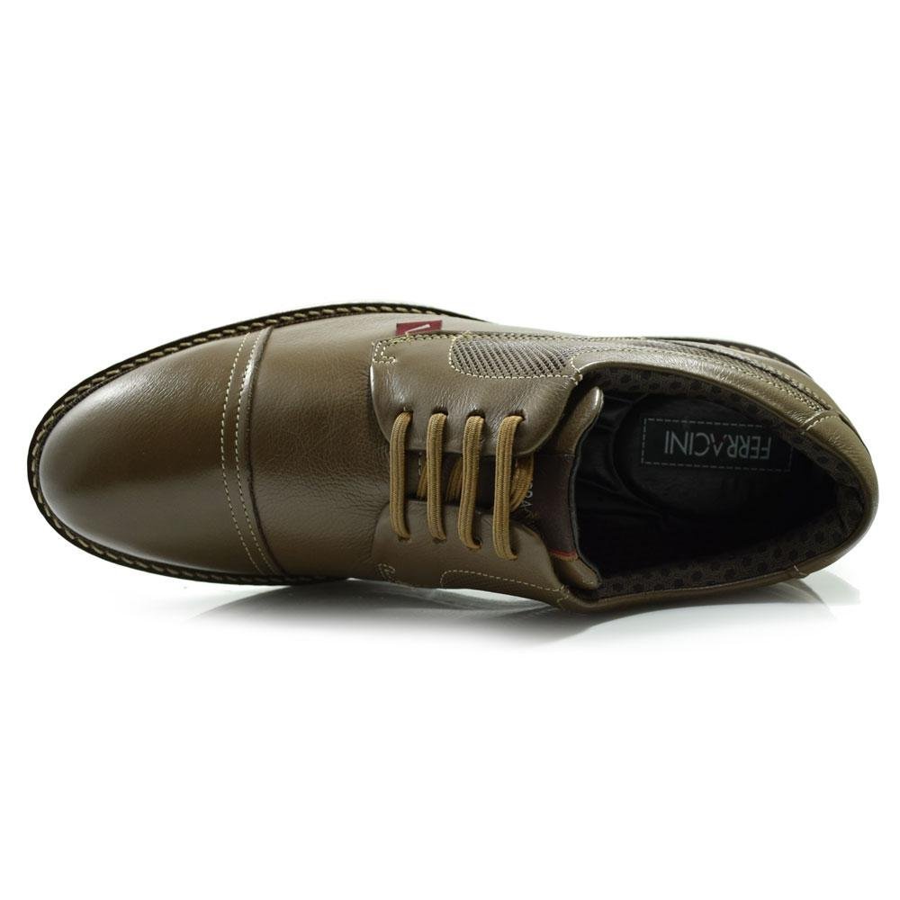 Sapato Social de Couro Ferracini Kingston 6151 Marrom 6