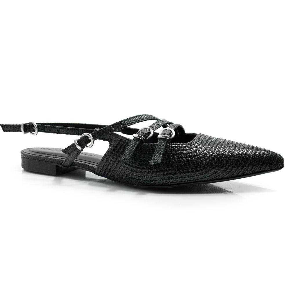 Sapatilha Slingback Feminina Suzzara 373279 Preto 1