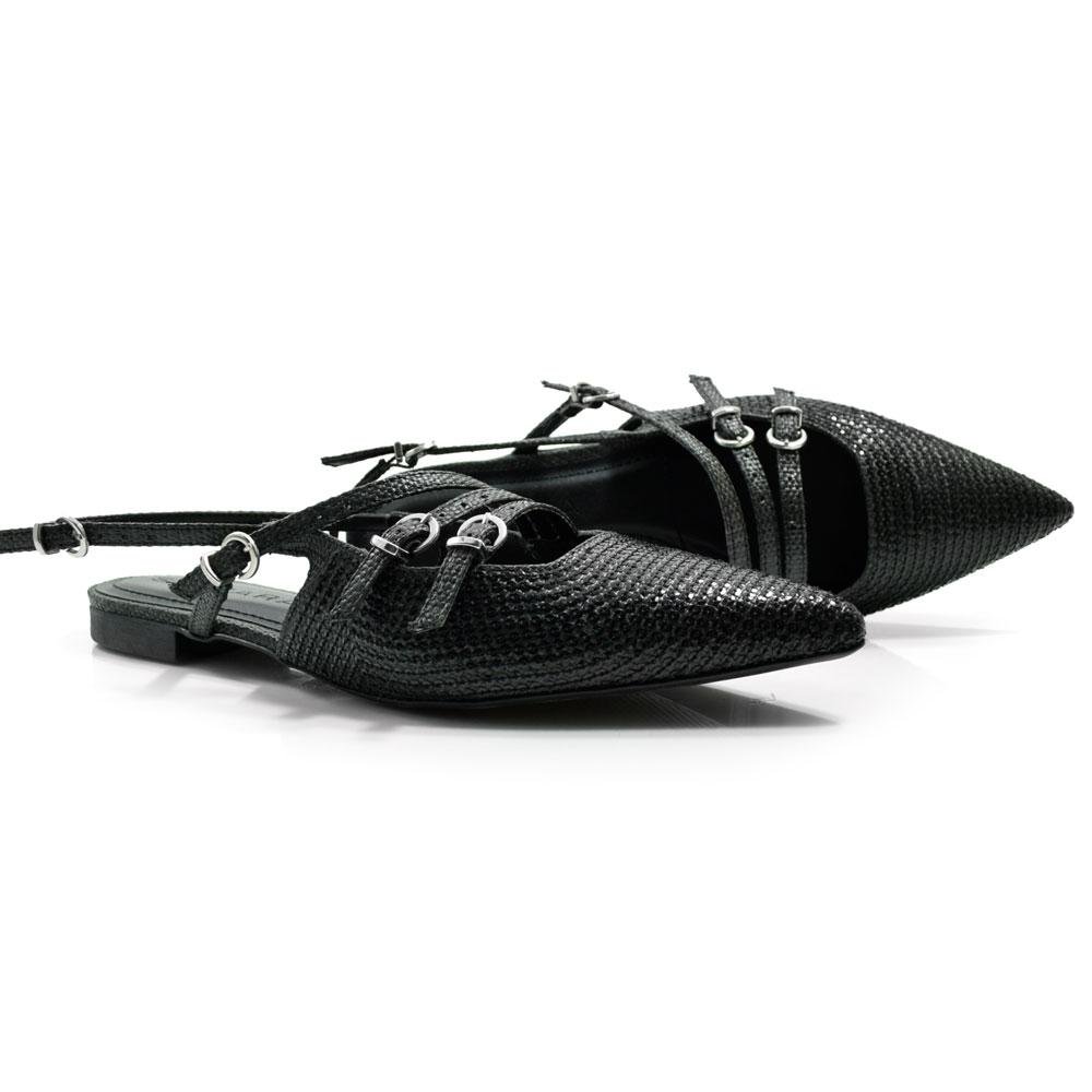 Sapatilha Slingback Feminina Suzzara 373279 Preto 2