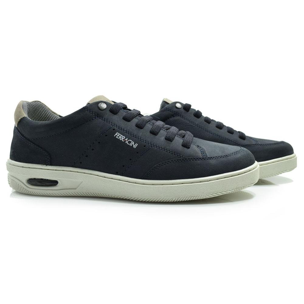 Sapatênis de Couro Masculino Ferracini New Blandy 2630 Azul 2