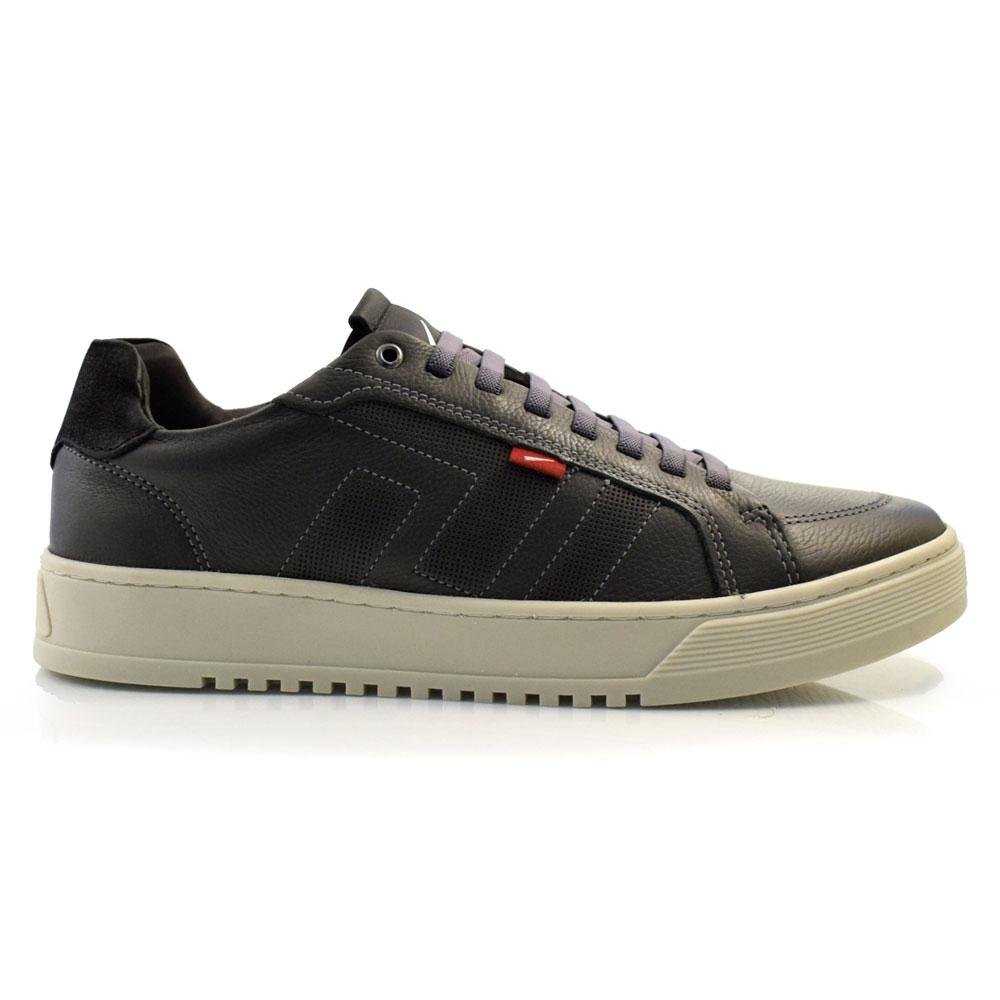 Sapatênis de Couro Masculino Ferracini City 9131 Cinza 3
