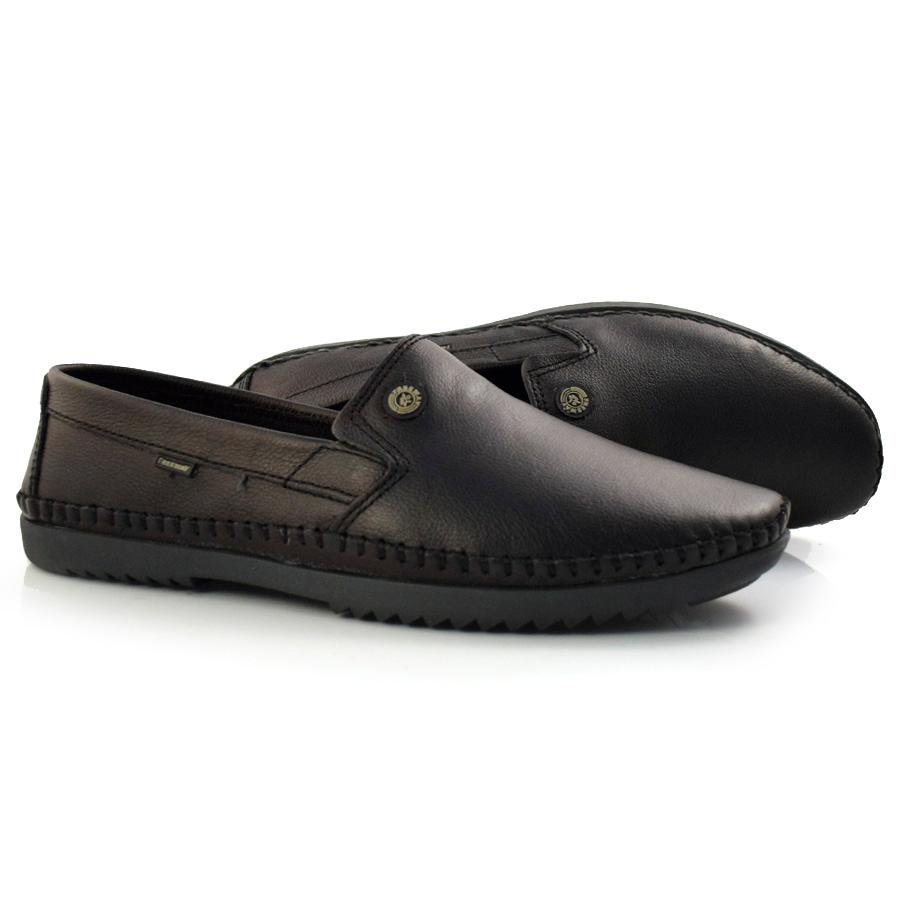 Sapatilha Masculina de Couro Free Way LOGAN-3 Preto 2