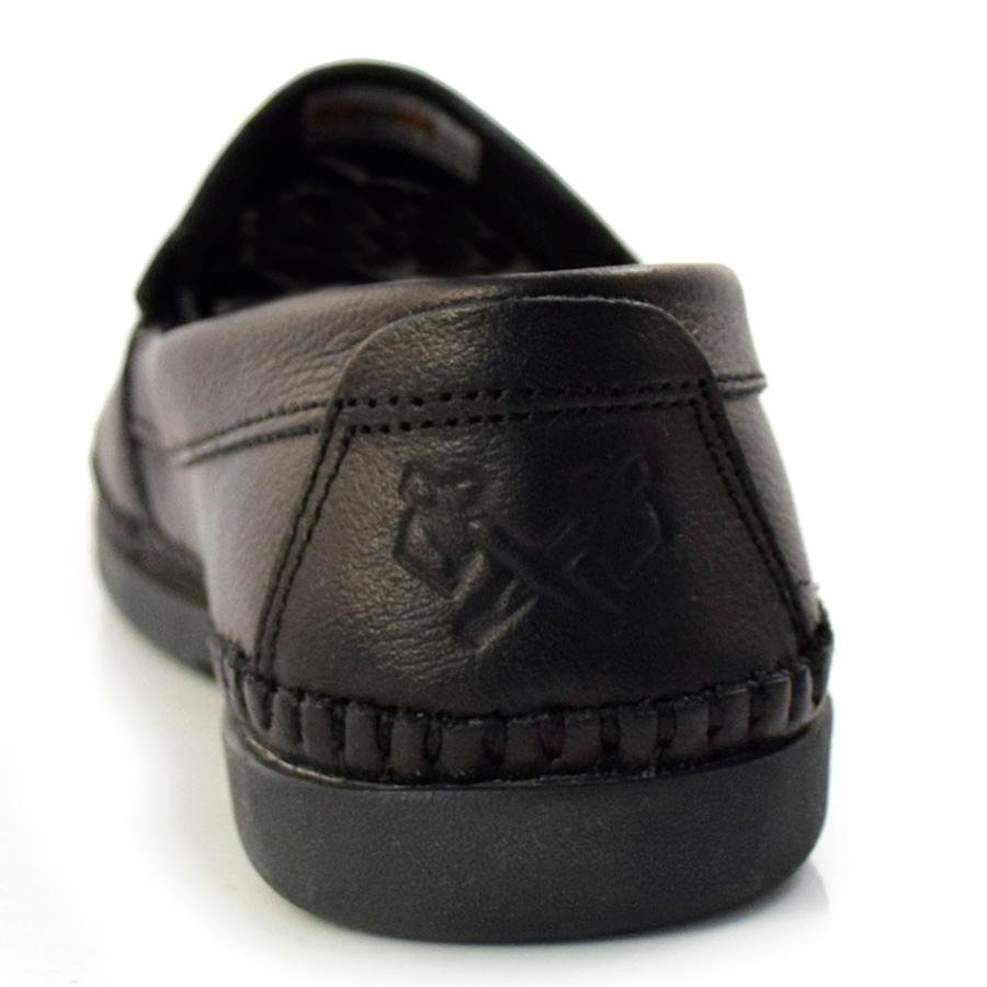 Sapatilha Masculina de Couro Free Way LOGAN-3 Preto 4