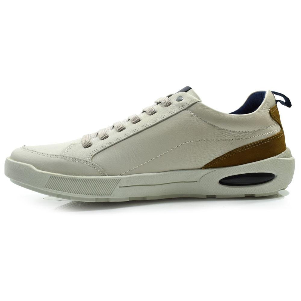 Sapatênis de Couro Masculino Ferracini Pulse 2271 Creme 5