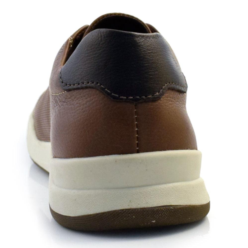 Sapatênis de Couro Masculino Ferracini Wind 8762 Marrom 4