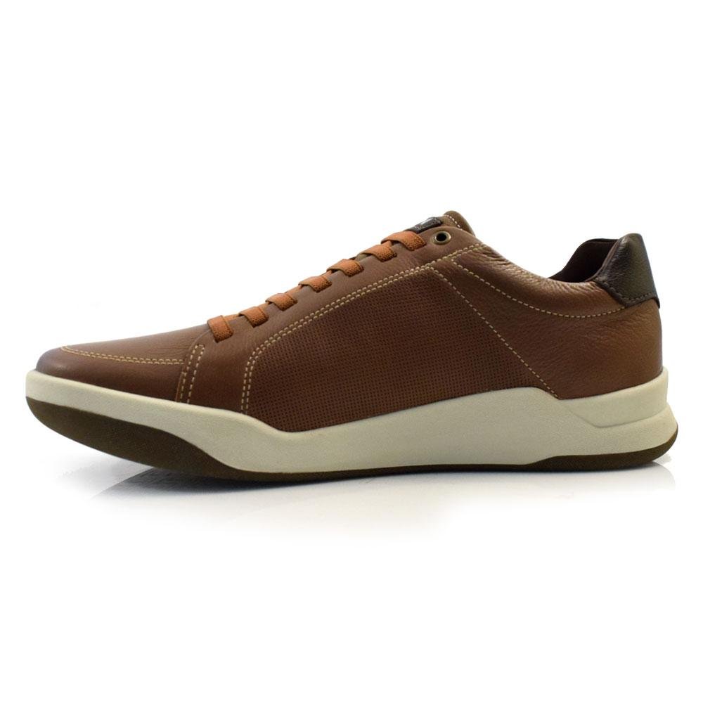 Sapatênis de Couro Masculino Ferracini Wind 8762 Marrom 5