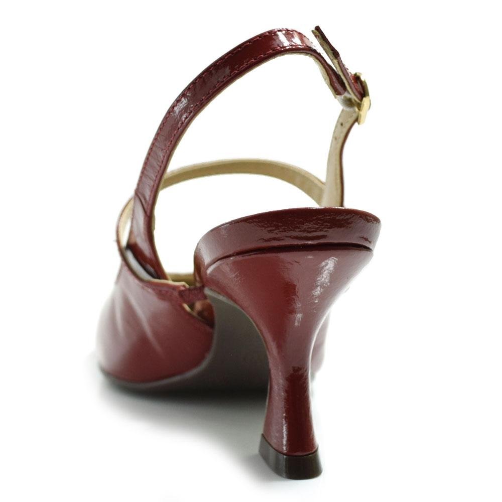 Scarpin Slingback de Couro Suzzara 527-8049 Vermelho 4