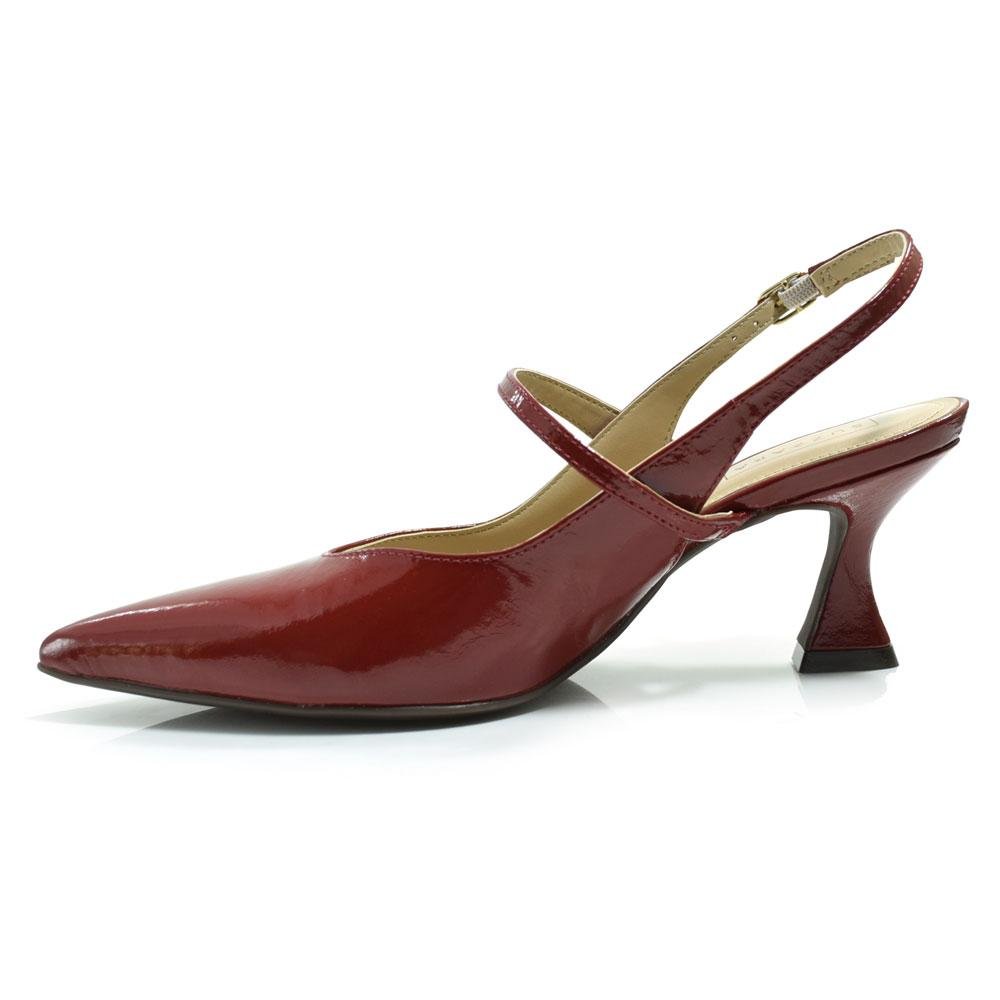Scarpin Slingback de Couro Suzzara 527-8049 Vermelho 5