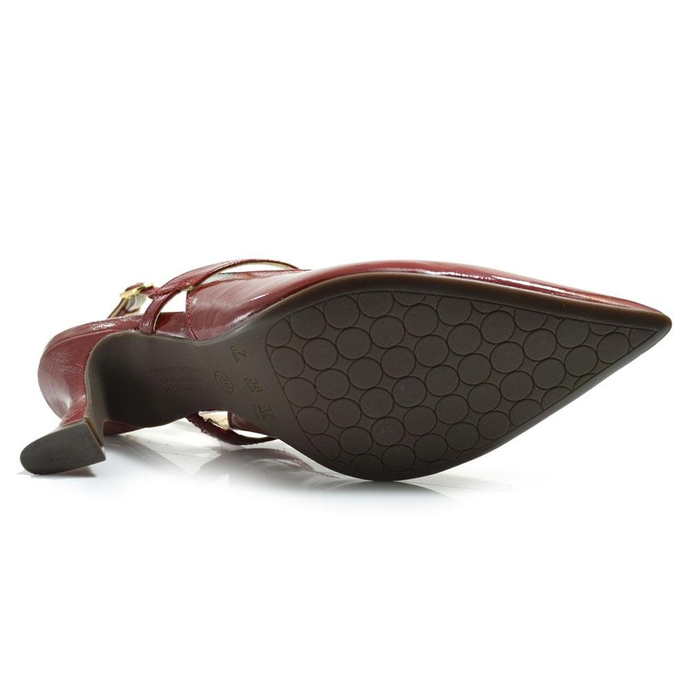 Scarpin Slingback de Couro Suzzara 527-8049 Vermelho 7