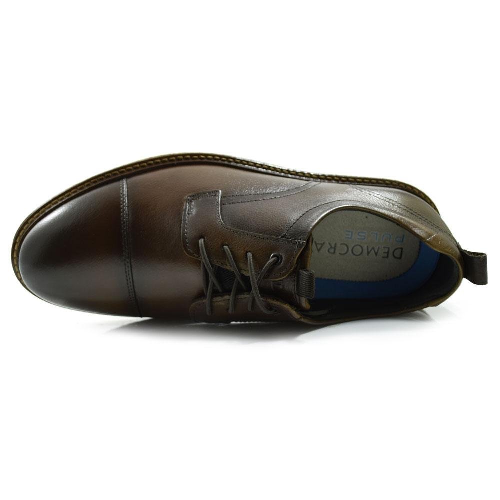 Sapato Social de Couro Democrata Clark 604202 Marrom 6