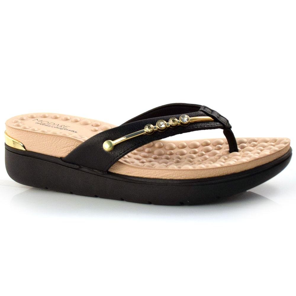 Tamanco Anabela Feminino Modare 7151.115.21736 Preto 1
