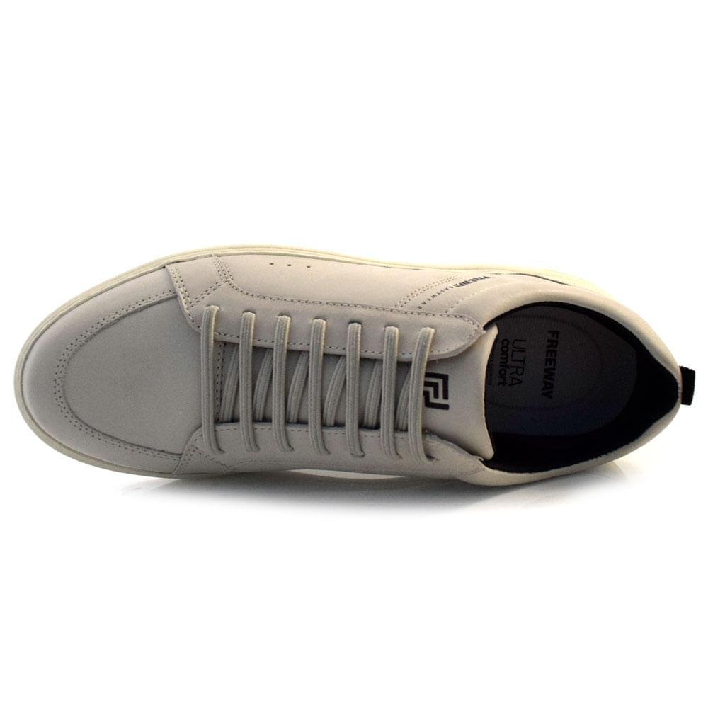 Tênis Casual de Couro Masculino Free Way DUO02 Off White 4