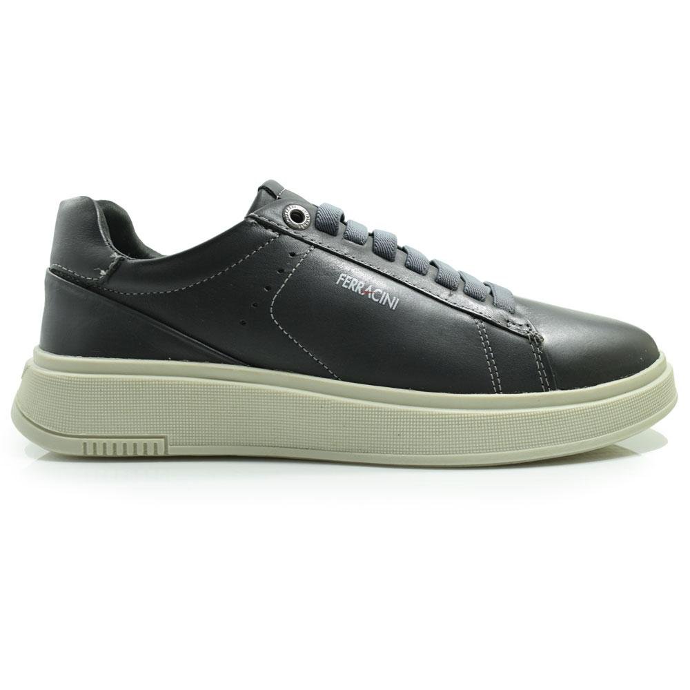 Tênis de Couro Masculino Ferracini Logan 9312 Cinza 3