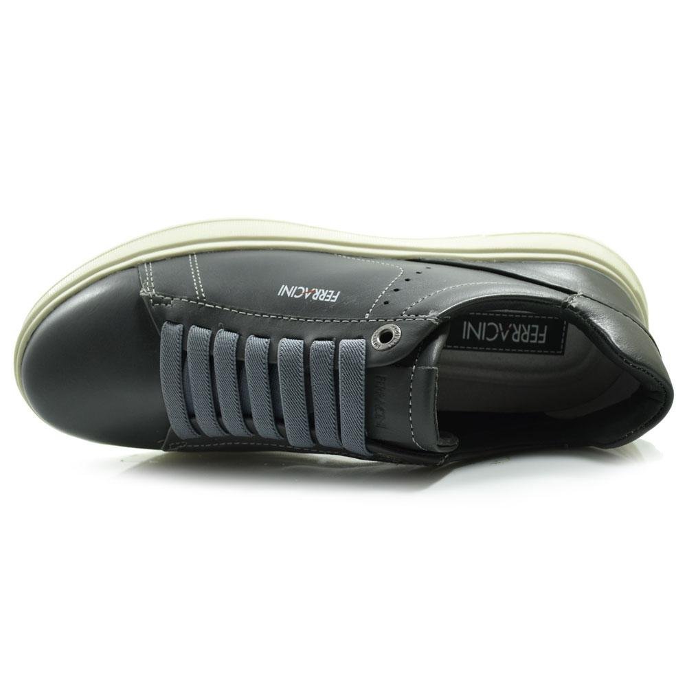 Tênis de Couro Masculino Ferracini Logan 9312 Cinza 6