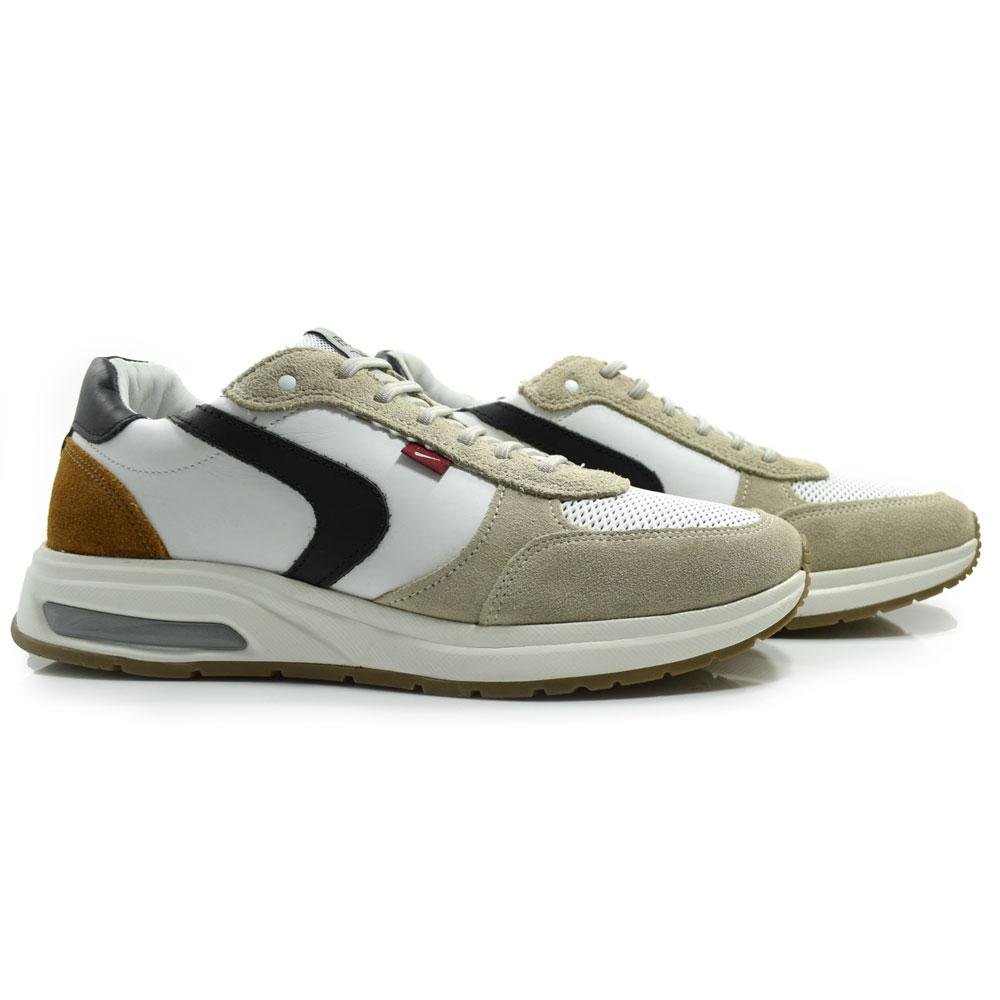 Tênis de Couro Masculino Ferracini Vyper 9581 Branco 2