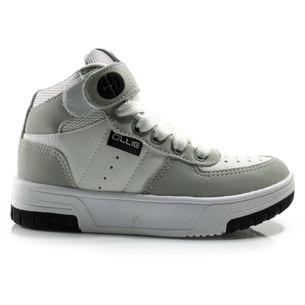 Tênis Infantil Cano Alto Ollie Skate ALPHA 3 INF Cinza/Branco 3