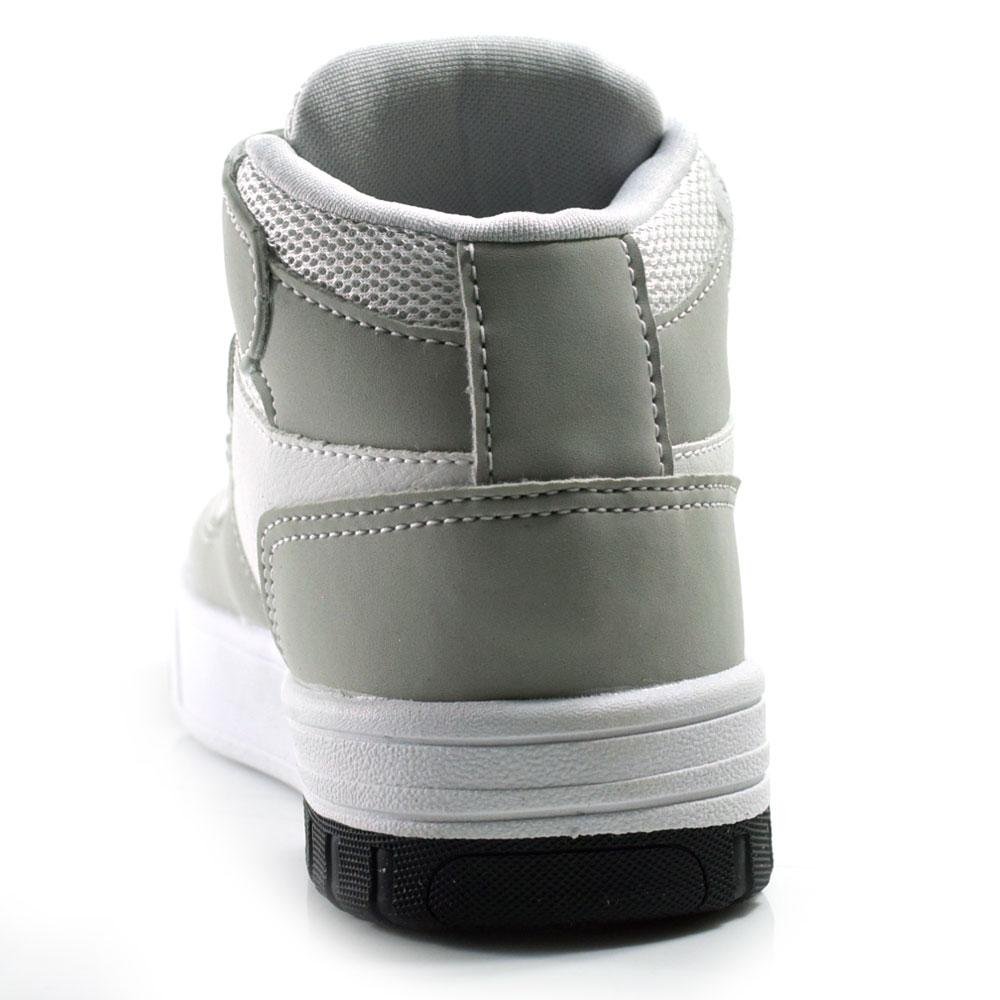 Tênis Infantil Cano Alto Ollie Skate ALPHA 3 INF Cinza/Branco 4
