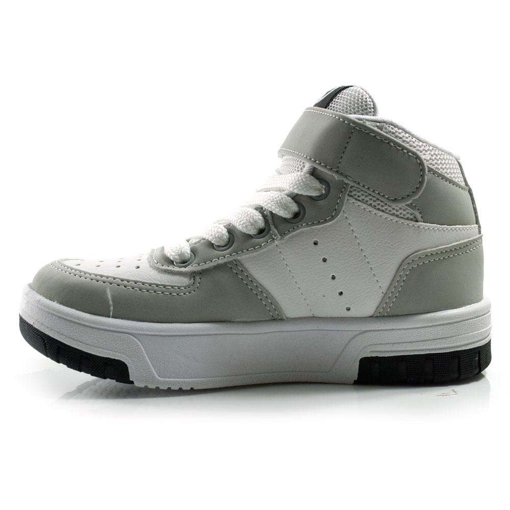 Tênis Infantil Cano Alto Ollie Skate ALPHA 3 INF Cinza/Branco 5