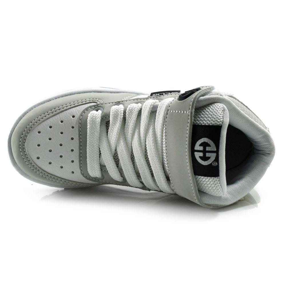 Tênis Infantil Cano Alto Ollie Skate ALPHA 3 INF Cinza/Branco 6