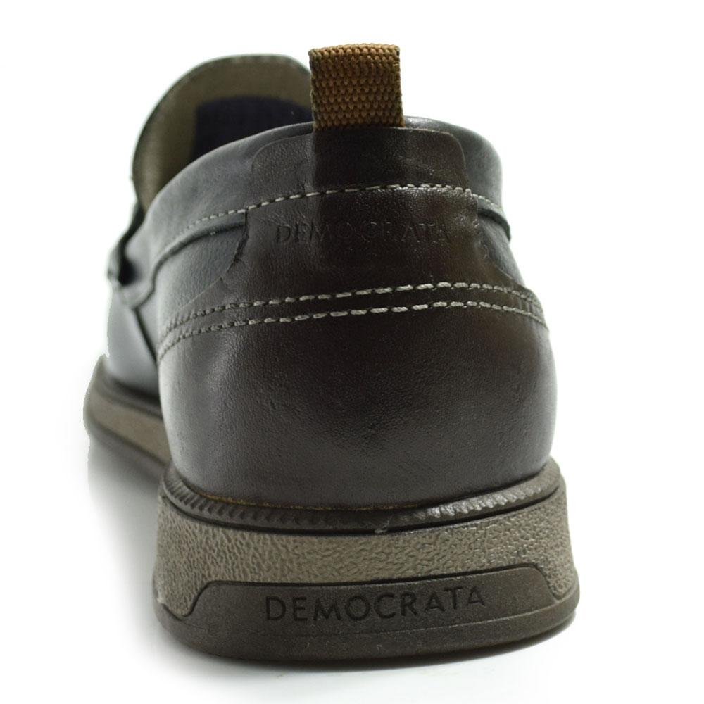 Mocassim de Couro Masculino Democrata Nash 252302 Preto 4