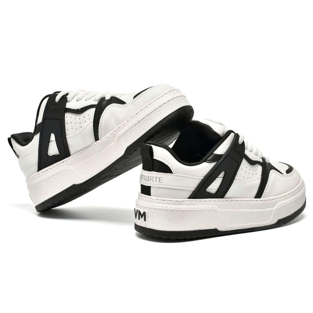 Tênis Casual Feminino Via Marte 304-001-01 Branco/Preto 2